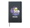 Edgar Allan Poe Boy Mardi Gras Raven Masquerade Humor Hardcover Journal, Black