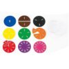 edxeducation Fraction Circles, Set of 51, 9 Values and Colors