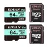 【EDYAN】 64GB Micro SD Card 2-Pack, 95MB/s, U3 V30, 4K Video Security Camera