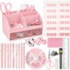 Eersida 26 in 1 Pink Desk Organizer and Accessories for Office School