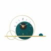 EGBHNJKL Oversized Large Wooden Metal Wall Clock Watch Sticker Living Room Battery Powered Home Furnishing