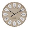 EGBHNJKL Personalized Digital Clock Fashion European Living Room Wall Wooden Home Decorative Chart Classic Traditional 60cm