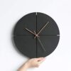 EGBHNJKL Round Contemporary Design. This 12 Quartz,-and Silent. wall décor for Any Bedroom, Office, Kitchen or Lounge Room