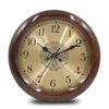 EGBHNJKL Wall Clock Metal Frame Glass Cover Non-Ticking Number Quartz 14inch Design Decorative Indoor
