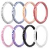 Egnaro Silicone Wedding bands women, Stackable Silicone Ring style