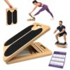 EgoNova 2-in-1 Slant Board & Wobble Balance Board, Adjustable Calf Stretcher with Non-Slip Base, Carry Handle, Felt Lining & Sealed Edges for Calf Stretch, Ankle Rehab & Core Balance Training
