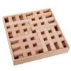 EHJRE Children Acrylic Block Play Board Sorting Board Stacking Cubes Sensory Catching Acrylic Pieces on Wooden Board for Spatial Reasoning and Fine Suitable, Tic-Tac-Toe Blocks