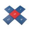 EHJRE Children Jumping Pad Cross Shape Activity Mat Folding Pad Counting Numbers Balance Motor Skills Vinyl Surface Cushioned Interior Suitable for Playrooms Classrooms