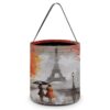 Eiffel Tower Paris Painting Halloween Candy Bags Trick Or Treat Bucket