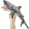 ELAINREN Large Realisitc Shark Plush Hand Puppet with Moveable Mouth/43''