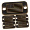 ELAYARD 5pcs Metal DIY Nameplate Rectangular Bracelet Accessory