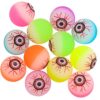 Elcoho 12 Pieces Halloween Bouncing Balls Glow in The Dark Bouncing Eyeballs Halloween Theme Eyeballs for Halloween Favor Supplies