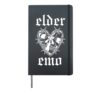 Elder Emo Funny Emo Music Fan Scene Alternative 90s Kids Pun Hardcover Journal, Black