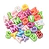 Elecrelive 100Pcs Colorful Bubble Large Letter Beads Chunky Alphabet Beads