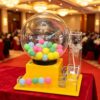 Electric Bingo Lottery Drawing Machine, 220V Automatic Raffle Ball Blower with 50/75/80 Optional Balls, Customizable Red Yellow Blue White Black Base for Annual Meeting Mall Promotion Party Lucky Draw