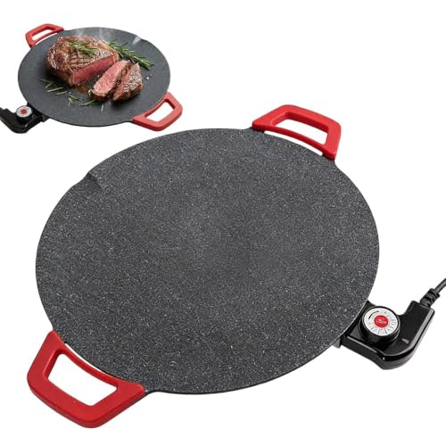 Electric Indoor Smokeless Non-stick Grill Pan, 2026 Upgraded Smokeless Indoor Electric Grill & Nonstick Griddle Compact & Versatile Cooking for Steaks, Pancakes, and BBQ (16 Inches)