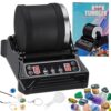 Electric Rock Tumbler Kit with LCD Display, Leakproof Barrel, 9-Speed Motor, 9-Day Timer for Tumbling and Polishing Rocks