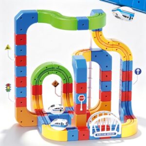 Electric Train Set for Kids Age 3-8, 172 PCS 3D Flexible Track Building Toy