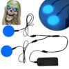 Electroluminescent Panels, EL Panels Light, Round Neon Eyes Decorative el Illumination Glowing Eyes (Blue, 50mm)