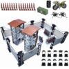 ELEFOCUS Military Base Building Blocks Set,Ww2 Army Weapons Pack,Swat Gear Team,Watchtower,Custom Miniguns,Witch 10 Soldier Figures
