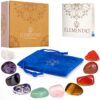 Elementao Chakra Crystal Set with 10 Real Gemstones and Storage Bag