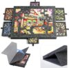 Eletalker Puzzle Board with 6 Drawers and Adjustable Stand for 1000 Pieces, (77 * 53cm Portable Tilting Jigsaw Puzzle Board with Non-Slip Felt Surface for Adults, Puzzle Lovers
