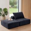 ELHRSWW Couch ≈34" Sofa Module, Modular Sofa in Living Room Boneless Comfy Corduroy Fluffy Couch with Deep Seat and Side Pockets, Flexible Module Combination for Living Room