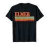 Elmer Personalized First Name Vintage Stripes T-Shirt
