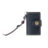 EMASDGEY Leather Notebooks 2.4x1.57Inch Small Leather Journal Pocket Writing Pad for Women Keychain Bag Wallet Charm Pocket Journal