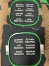 Embroidered Name Tags, Set of 31