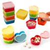 emlovosy 15 Pack Mini Plastic Storage Bins with Lids, 2.8x2.8x1.2in Stackable Organizer Boxes, Snap Latch Small Containers for Crafts, Beads, Office Supplies, Cosmetics, 5 Colors