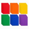 Encased Plastic 2-Pocket Folders, Assorted Colors - 30 Pack