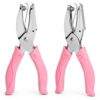 Encased Star Shaped Paper Hole Punch, 0.2 Inch, Steel - 2 Pack
