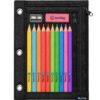 Enday Black Pencil Pouch For 3 Ring Binder, Zippered Binder Pencil Pouches, 3 Ring Pencil Pouch for Binder, Pencil Case for Binder, Large Pencil Bags for School, Home, and Office