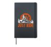 Enduro MTB Mountain Bike Riding Downhill Vintage Just Ride Hardcover Journal, Black