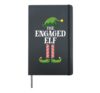 Engaged Elf Matching Family Group Christmas Party Pyjamas Hardcover Journal, Black