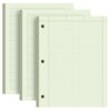 Engineering Paper 8.5 x 11, 3 Pack Engineering Notebook, 5x5 Quad Ruled