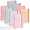 Engrowtic 8 Pcs College Ruled Spiral Notebook A5 Lined Notebook for School