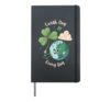 Environmental - Shamrock - St Patricks Day Cute Earth Day Hardcover Journal, Black