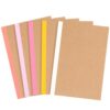 EOOUT 5 Pack A5 Composition Notebook, Kraft Lined Journal Bulk with Pink Spine, 5 Colors, 60 Pages for Women Girls Kids, School Office Supplies