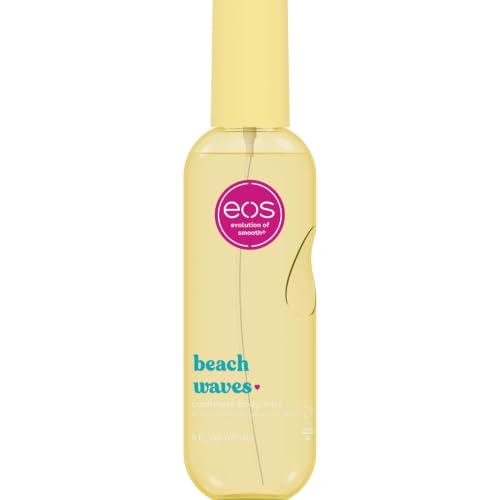 eos Cashmere Body Mist, Beach Waves, Coconut & Ocean Breeze, Hair & Body Mist for Women, Body Spray, Moisturizing, Hyaluronic Acid, Long-Lasting Fragrance, Vegan, Cruelty-free, 6 fl oz