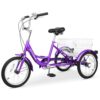 EOYOBIKE 16" Kids Tricycle, 3 Wheel Bike with Adjustable Seat & Rear Basket