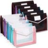 Epakh 10 Pcs Plastic Expanding File Folders, Assorted Color, Horizontal