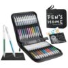 EpenGo Click Glitter Gel Pen Set with Portable Storage Case, 24 Colors 1.0mm Tip