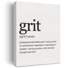 Epolkmiu Grit Definition Print Canvas Wall Art Home Office Decor Modern Minimalist Painting Canvas Poster Ready to Hang Artwork Motivational Gift Unframed 20"x30"
