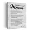 Epolkmiu Inspirational Motivational Phenomenal Woman Poem Poster Canvas Wall Art for Office Home Decor - Positive Feminist Canvas Print Wall Art Painting Ready to Hang Gifts Unframed 12"x16"