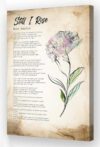 Epolkmiu Still i Rise Wall Art Canvasd Motivational Poster Vintage Poem Wall Decor Prints Inspirational Quotes Poster for Home Decor Unframed 20"x30"