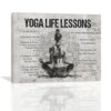 Epolkmiu Yoga Sports Wall Art Life Lessons Decor Sign Retro Poster Girls Woman Motivational Decorations Canvas Print Painting Artwork for Bedroom Bathroom Living Room Gym Unframed 20"x30"