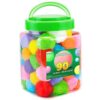 Eppingwin 90PCS Multicolor Pom Poms,1.5 Inch Soft Pompoms for Crafts, Assorted Colors Big Pom Pom for Arts & Crafts DIY Projects (Multi-Colored)
