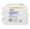 Equate Flushable Wipes Fragrance Free Hypoallergenic (144 wipes)